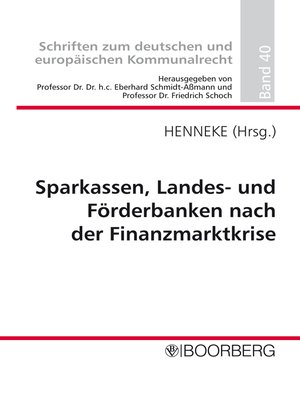 cover image of Sparkassen, Landes- und Förderbanken nach der Finanzmarktkrise
